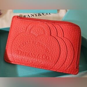 Tiffany & Co. Vibrant Orange Leather Wallet